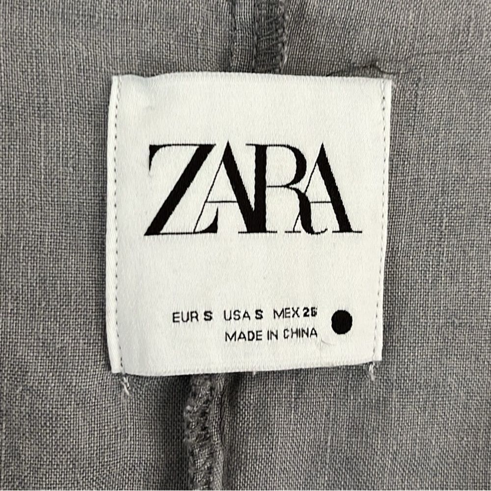Zara Gray Lillian Linen Jumpsuit | Size Small - Picture 3 of 8